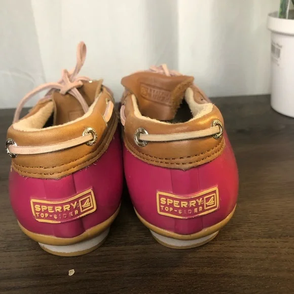 Pink Sperry Top Sided Rain Shoes - Picture 7 of 10